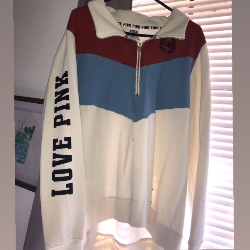 Size large ‼️ PINK pull over sweater ‼️